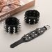 Punk Style 7-Piece Set Rivet Rock Spiked Wristbands Men's Leather Personality Bracelets_voghion.com