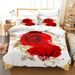 Flower 3-piece Set - Includes 1 Duvet Cover And 2 Pillowcases, Made Of Soft And Breathable Polyester Fiber, Providing A Comfortable Experience_voghion.com
