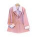 Women's Clothing Plus Size Polo Collar Suit Jacket Two Pieces Autumn New Commuter Women's Clothing_voghion.com