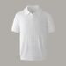 Men's Clothing New Pure Color Simple Old Money Style Slim Seagull Collar Pullover Short Sleeved Polo Shirt_voghion.com