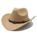 Cappello da cowboy western da uomo in lana con tesa curva, in feltro, per bambini_voghion.com