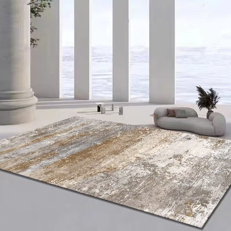 Abstract Striped Polyester Rug – Modern Minimalist Living Room Carpet, Non-Slip Washable Runner For Bedroom & Dining (Multiple Sizes & Colors)_voghion.com