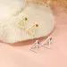 Orecchini in acciaio inossidabile dorato a forma di goccia per donne e ragazze, semplici orecchini geometrici a triangolo quadrato, regalo_voghion.com