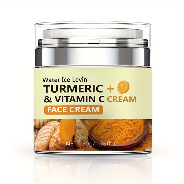 Crème visage au curcuma avec vitamine C, lotion pour la peau au curcuma pour le visage et le corps, hydrate la peau terne et sèche, crème essence pour le visage au curcuma et à la vitamine C, pour les peaux normales,_voghion.com