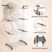 1 Pc 4-tier Clothes Drying Rack With Rotatable Side Wings And Collapsible Shelves_voghion.com