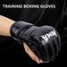 Gants professionnels demi-doigts en cuir avec coussin pour adultes Sanda Bo UFC Entraînement Sandbag Knuckles_voghion.com