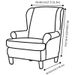 Elastic Wingback Chair Slipcover - Vintage European Style Stretch Sofa Cover For Single Armchair, Full Coverage Anti-Slip Fitting_voghion.com