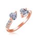 Korean New Heart Shaped Zircon Women's Light Luxury Personality Temperament Open Fashion and Advanced Sense Ring_voghion.com