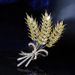 Women's wheat ear women's high-end chest flower brooch, exquisite temperament, silk scarf buckle, barley accessories,_voghion.com