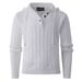 Men's Casual Hooded Sweater – Solid Color Loose Fit Knit Pullover (White, Black, Gray, Sizes M-3XL, Soft & Comfortable For Autumn & Winter)_voghion.com