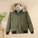 Oversized gewatteerde jas met capuchon voor dames – lichtgewicht winterjas met bio-donsvulling in wit/grijs/groen/blauw (S-XL)_voghion.com