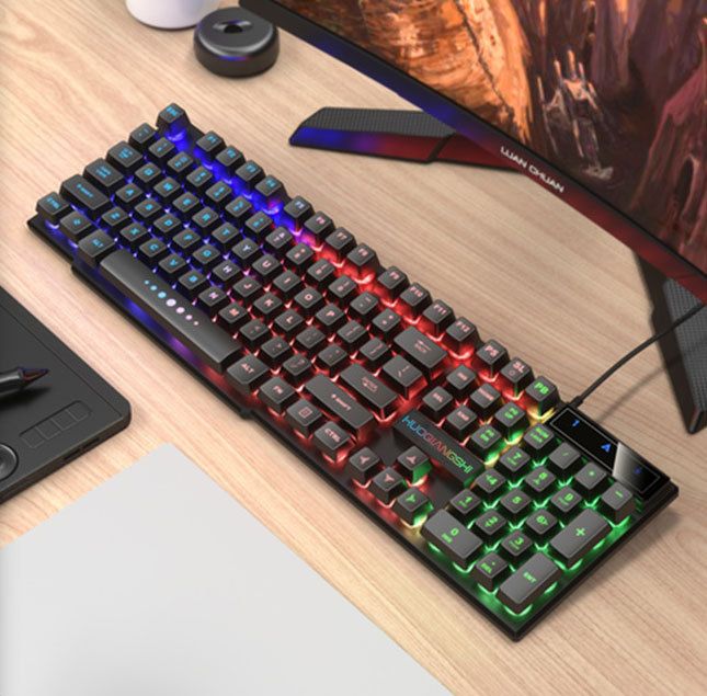 G103 Pink Back Light Keyboard For Gamers Mouse Laptop Desktop Computer General USB Gaming Backlit Game_voghion.com