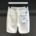 Herrenbekleidung Hochwertige weiße Jeansshorts für Herren, Slim Fit, trendige Marke, vielseitige, elastische Shorts mit Graffiti-Print_voghion.com