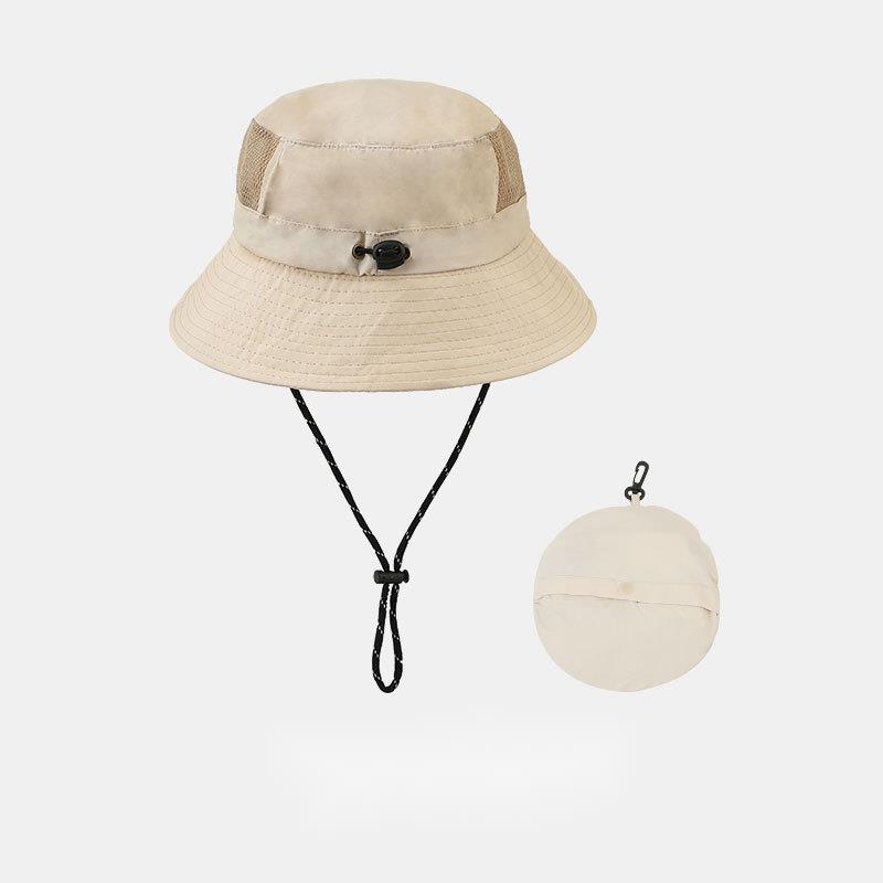 Nouveau chapeau de pêcheur de surf imperméable avec sac de rangement, chapeau de bassin de protection solaire, chapeau de soleil d'alpinisme en plein air à séchage rapide pour hommes et femmes_voghion.com