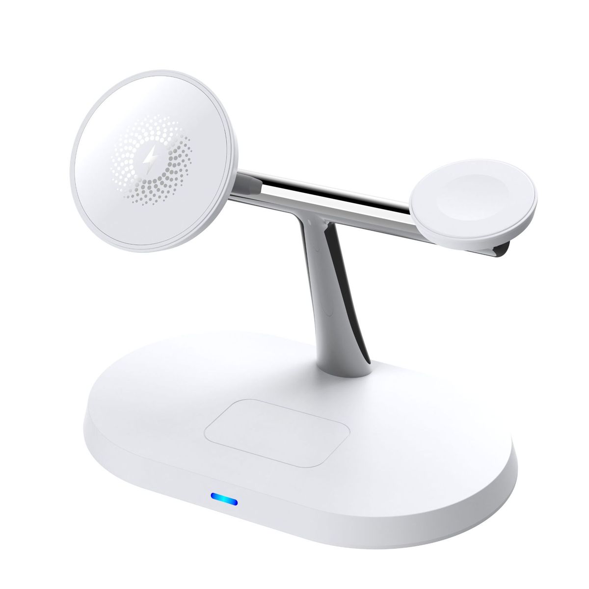 Handy Accessoiren dräi an engem magnetesche Wireless Ladestand 15W Schnellladung Gëeegent Integréiert Magnéitesch Wireless Ladegeräter_voghion.com