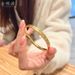 Three-Sided Sparkling Crushed Ice Live Streaming Solid Women's INS Style Elegant Jewelry Ring Bracelet_voghion.com