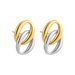 Fashion Simple Personality Earrings Stainless Steel Plated And Silver Two Color O Shaped Double Ring Buckle Earrings_voghion.com