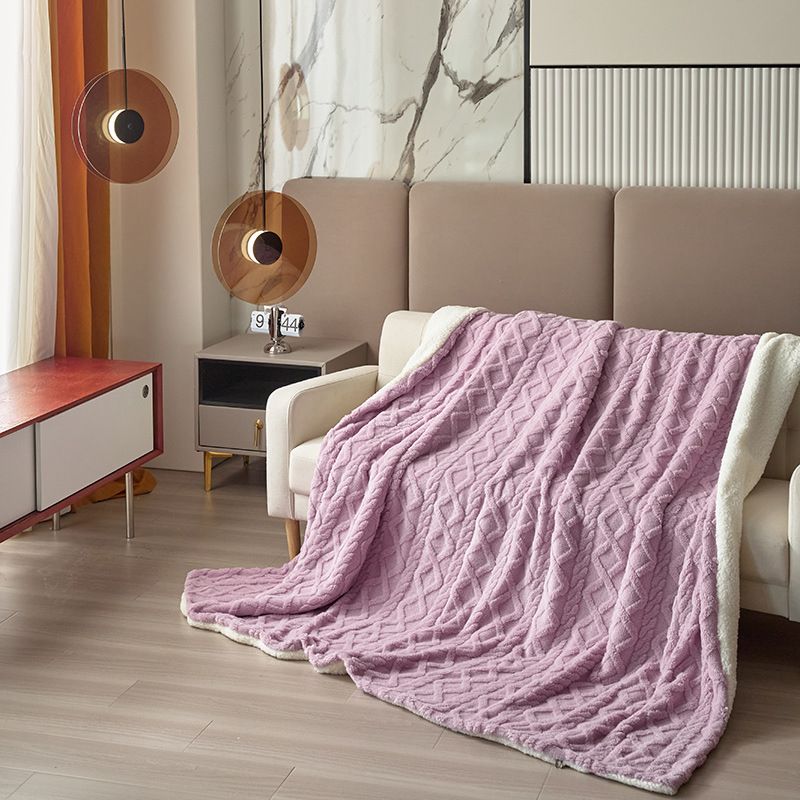Double-layer thickened Tower velvet blanket lambswool sofa blanket office nap air conditioning children's blanket quilt cover_voghion.com