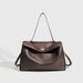 Women's Tote Bag Large Capacity High-quality Microfiber PU Fabric Shoulder Handbag Lock Commuter Underarm Bag_voghion.com