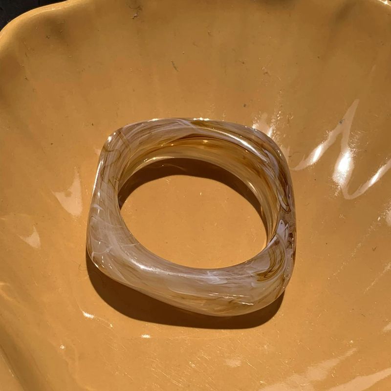 Yuyu Spring Summer Personality Ins Style Fashion Simple Unisex Versatile Gradient Resin Gold Bracelet Bangle_voghion.com