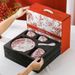 Ceramic Bowl Set With Under-Glaze Design - 6-Piece Dinnerware Gift Box For Home & Special Occasions_voghion.com