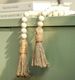 Farmhouse Charm Meplait 99cm Bead Wreath - Tassel Decor Prayer Beads_voghion.com