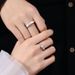 New Couple Wedding Props Moissanite Rings Adjustable Simple Jewelry For Men And Women_voghion.com