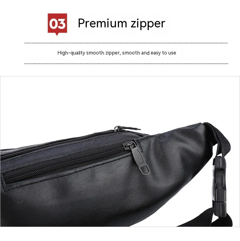 Nowy trend w modzie Wszechstronna i minimalistyczna męska torba na pas Biznesowa męska torba na klatkę piersiowa Wielowarstwowa sporty na świeżym powietrzu Wodoodporna torba rowerowa na telefon Męska_voghion.com