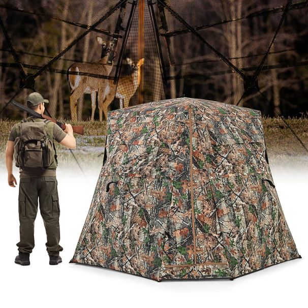 360° One Way See Through Ground Hunting Blind For Deer And Turkey Hunting_voghion.com