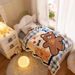 Unisex neue Cartoon Flanell Decke Einzel Doppel Schicht Baby Decke Abdeckung Decke Lammfell Decke_voghion.com
