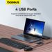 Baseus 4-poorts ABS USB-hub 3.0 voor laptop, multisplitteradapter voor Xiaomi Lenovo laptop, pc, computeraccessoires_voghion.com