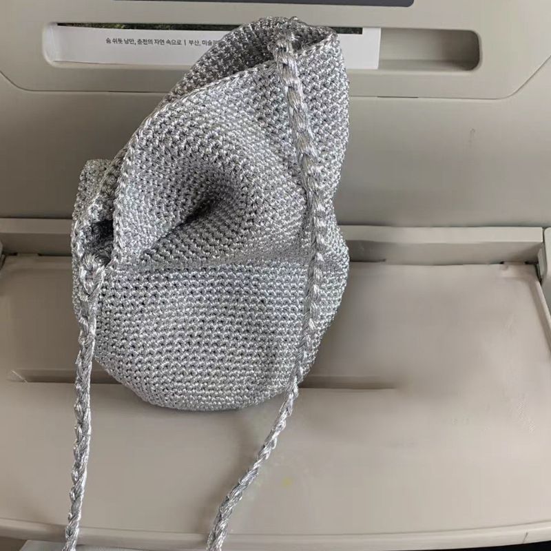 Neue kleine frische handgewebte Eimertasche, explosiv empfohlen_voghion.com