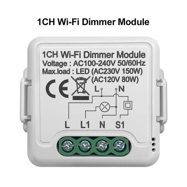 Tuya Wifi pametni zatemnilni modul 10A podpira 2-smerno krmiljenje zatemnilnega stikala za luči 1-2 banda deluje z Alexa Google Home_voghion.com