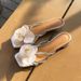 Women's Floral Square Toe Slides - Women's Chunky Heel Open Toe Sandals For Vacation_voghion.com