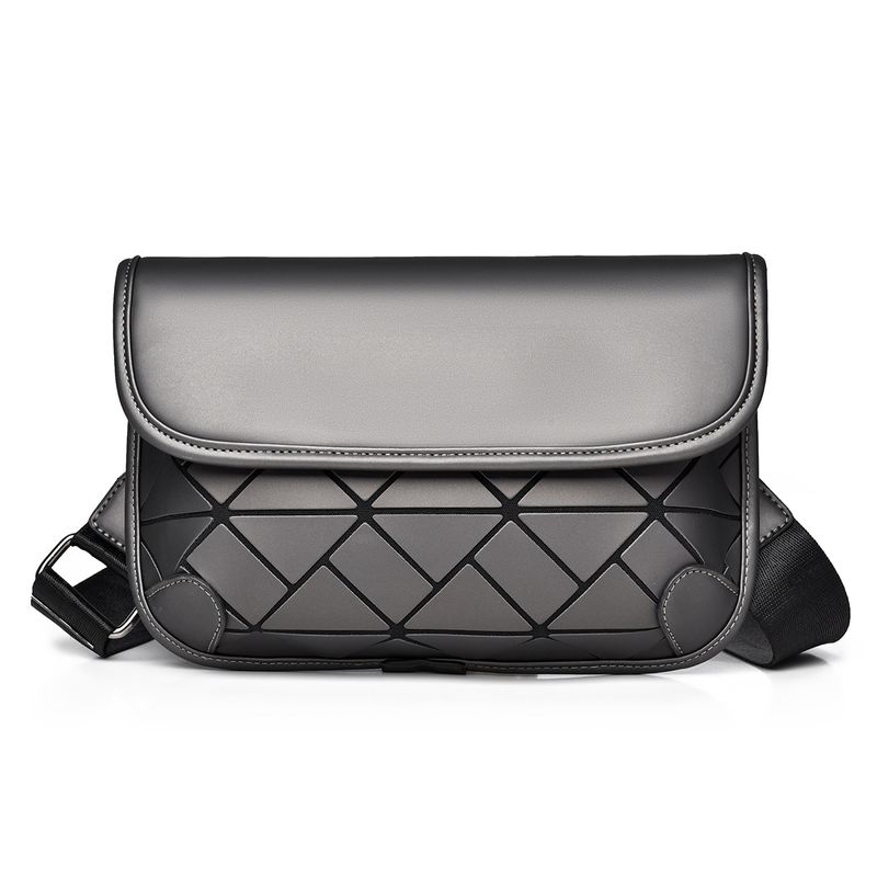 Sac bandoulière en filet rouge à losanges, petit sac à bandoulière universel, sac pour téléphone portable tendance pour hommes_voghion.com
