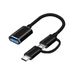 Câble adaptateur USB Type-C et Micro vers USB OTG, adaptateurs portables 2 en 1 pour téléphone portable_voghion.com