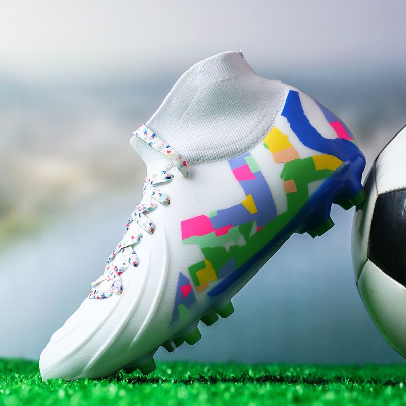 Zapatos de fútbol para madres e hijos, jóvenes, estudiantes, césped, uñas largas, hombres y mujeres, uñas rotas, zapatos de entrenamiento verdes, fútbol_voghion.com