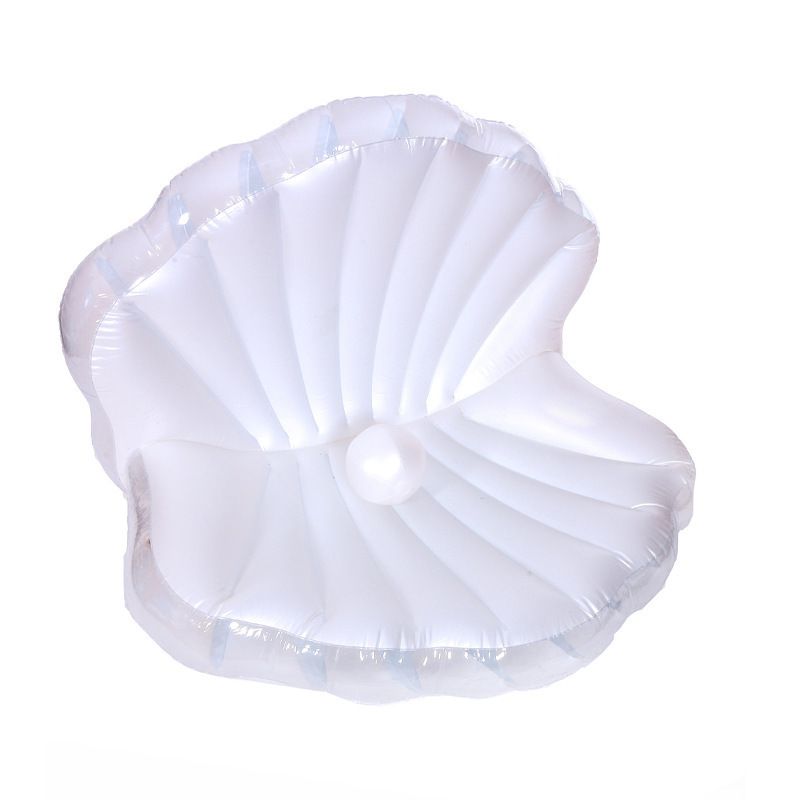 Galleggiante gonfiabile a forma di conchiglia per piscina - Sdraio a forma di sfera di perle con motivo a capesante, galleggiante alla moda per feste_voghion.com