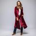 Women's Clothing Velvet Long Cardigan Solid Color Retro Split Coat Windbreaker Loose Coat_voghion.com