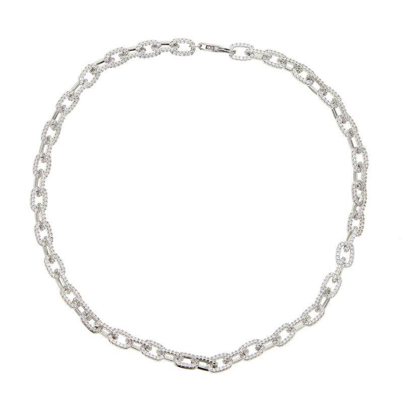 Fashion Cuban Chain Simple Personality Dia Ladies Necklace Jewelry_voghion.com