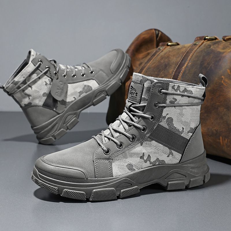 Botas Martin de cuero, equipo de trabajo anticolisión, botas grandes para locomotoras, tendencia versátil, antideslizantes y anticongelantes._voghion.com