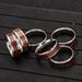 Men's Jewelry Half circle wood grain ring jewelry_voghion.com