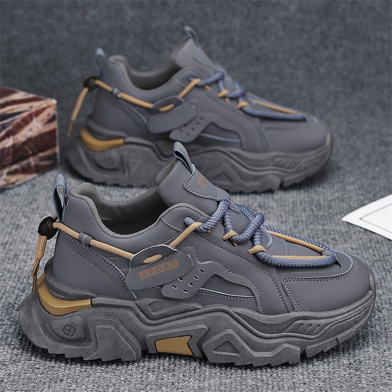 Scarpe da papà per uomo Ins Trend Aumento autunno Scarpe per uomo Sport Piccole scarpe bianche per uomo Tutte le tendenze Scarpe con suola spessa Tide_voghion.com