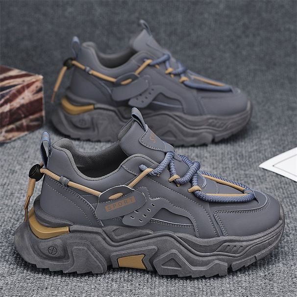 Scarpe da papà per uomo Ins Trend Aumento autunno Scarpe per uomo Sport Piccole scarpe bianche per uomo Tutte le tendenze Scarpe con suola spessa Tide_voghion.com