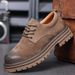 Men's Low-Cut Martin Boots Summer Work Shoes Breathable Retro Chunky Sole Slip-On British Style Casual Boots_voghion.com