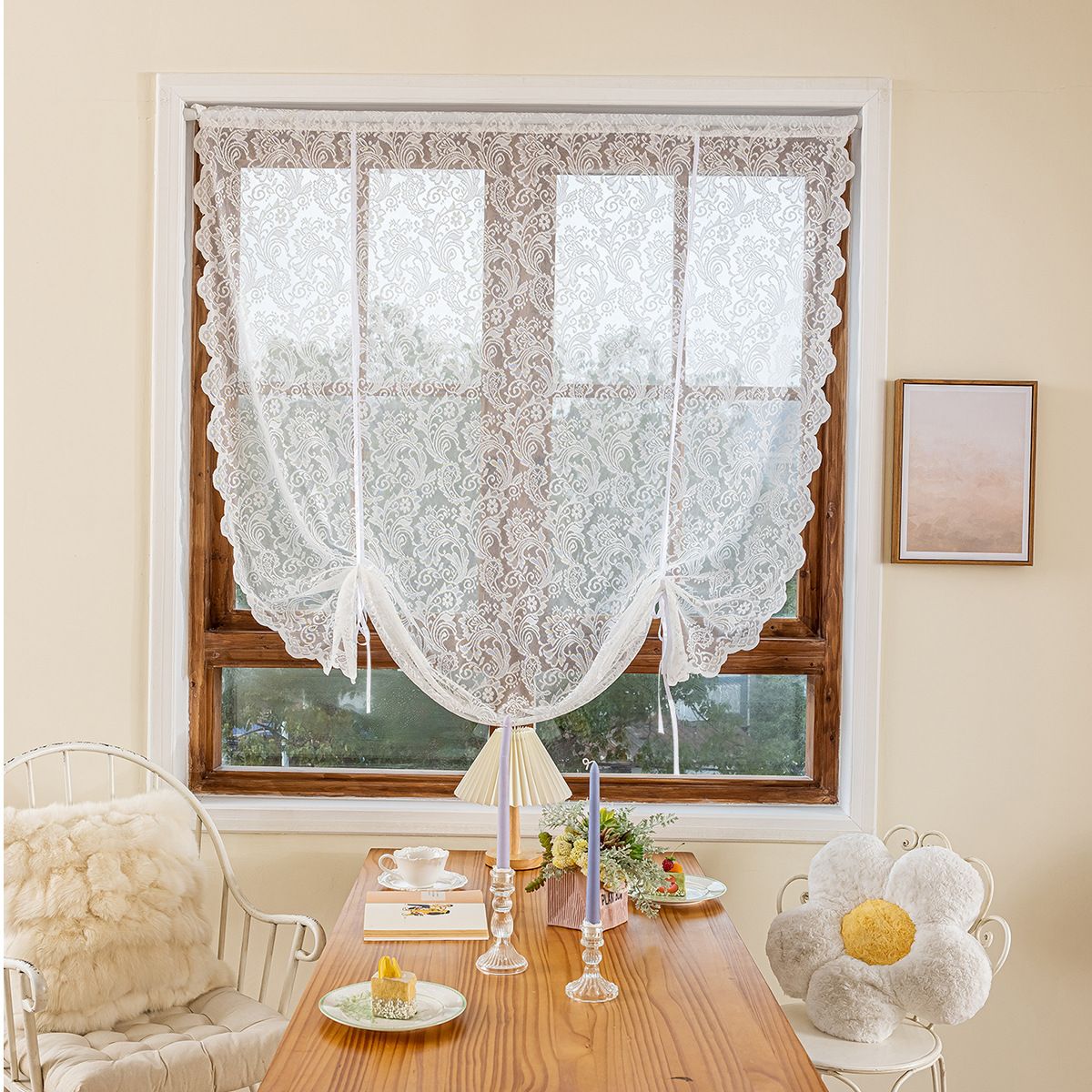 Osnovno pletene čipkaste zavese s feniksovim cvetom, izvlečne zavese za okna, kuhinjske predelne zavese_voghion.com