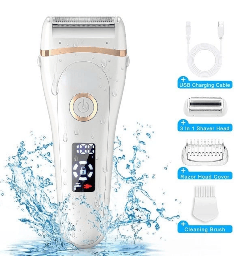 Electric Razor For Women, Hair Removal For Women 3 In 1 Wet &amp; Dry Painless Rechargeable For Face, Legs, Underarms, Portable Waterproof Bikini Tr_voghion.com