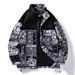 Veste à col montant nouvelle marque américaine spri taille ample motif floral tendance mode personnalisée hommes_voghion.com