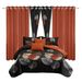 9 Piece Soft All-Season Washed Microfiber Cover Set , Queen/King/Calking Bedding Set With Pillowcases,Bedspread Print Curtains & Solid Curtains,Print, Moisture-Wicking, Soft ,Cooling, Easy Care_voghion.com