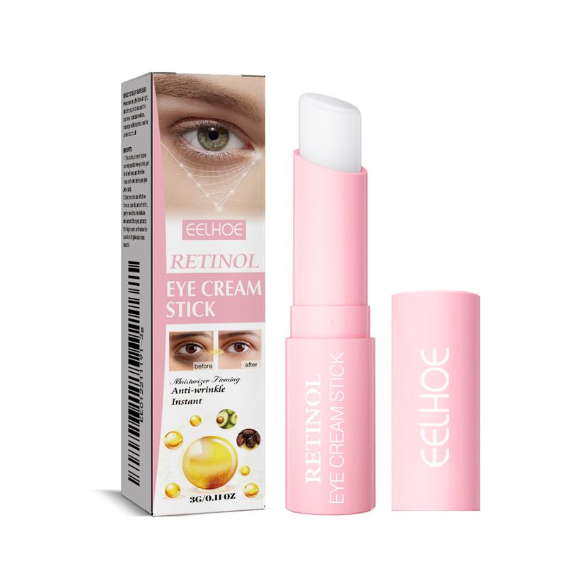 EELHOE retinol eye cream stick with fine crow's tail lines, black circles under eyes, moisturizing and firming skin_voghion.com